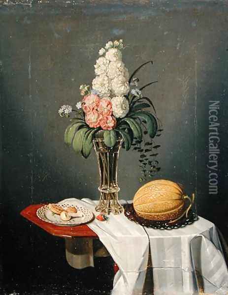 Still Life, 1843 Oil Painting - Valentin Wassner