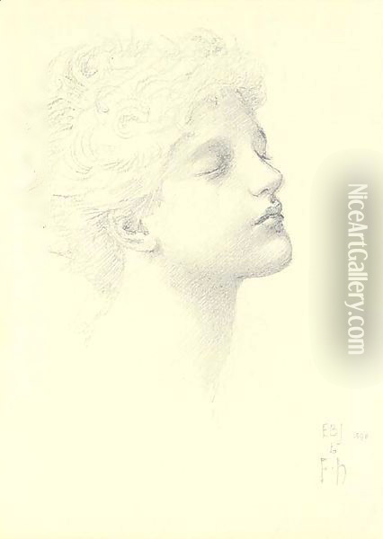 Study of Edward Horner, for 'The Prioress's Tale' Oil Painting - Sir Edward Coley Burne-Jones