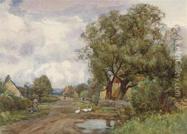 Summertime In Northumberland Oil Painting - Ernest Albert Waterlow