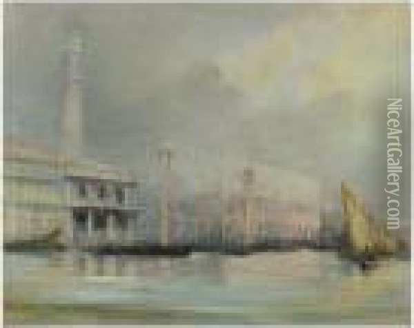 Attribue A La Place Saint Marc Et Le Grand Canal A Venise Oil Painting - Georges Jules Victor Clairin
