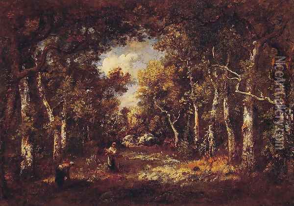 The Forest of Fontainebleau Oil Painting - Narcisse-Virgile Diaz de la Pena