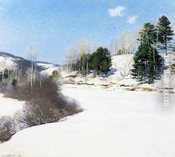 Hush of Winter Oil Painting - Willard Leroy Metcalf