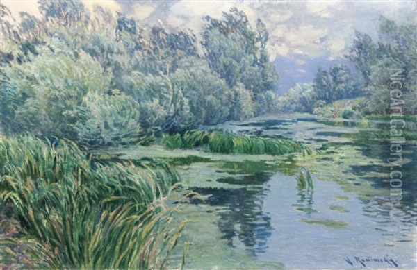 Na Soutoku Oil Painting - Vaclav Radimsky