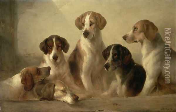 Hounds Oil Painting - Edward Robert Smythe