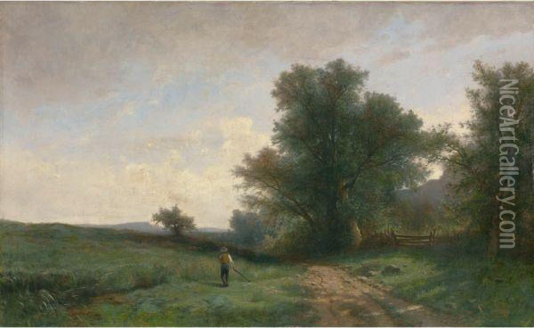 Landschaft Mit Maher Oil Painting - Gustave Castan