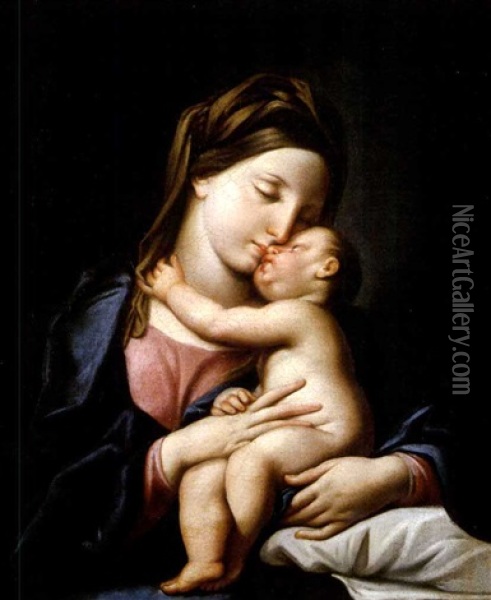 Madonna Con Il Bambino Oil Painting - Carlo Cignani