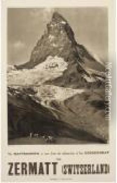 Zermatt, The Matterhorn Oil Painting - Gebruder Wehrli
