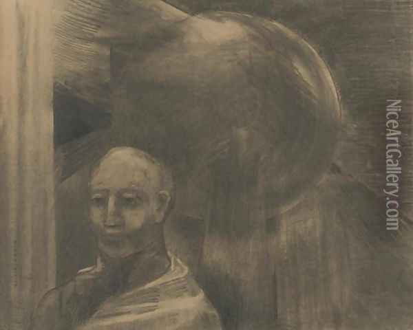 Homme et sphère Oil Painting - Odilon Redon