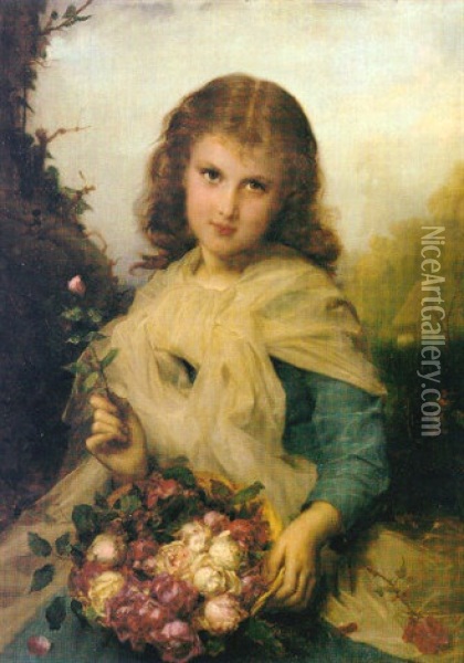 Roses Oil Painting - Etienne Adolph Piot