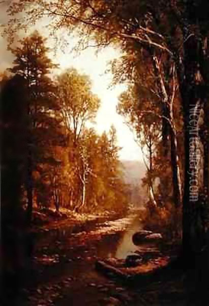 A Meadow Brook, Essex County Oil Painting - H.J. Blauvelt