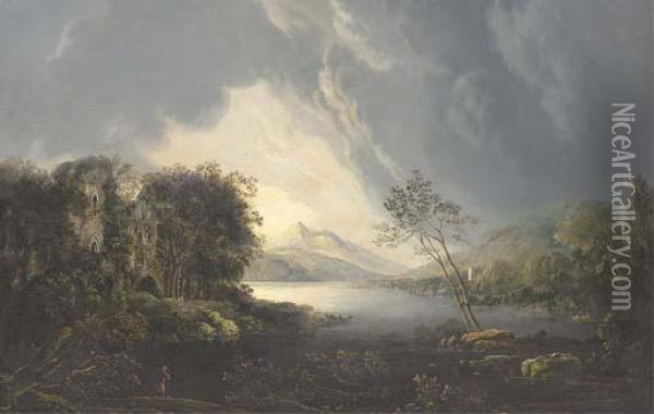 A Killarney Capriccio Oil Painting - William II Sadler