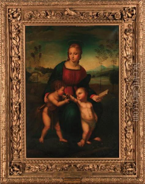 The Madonna Del Cardellino Oil Painting - Leopoldo Galli