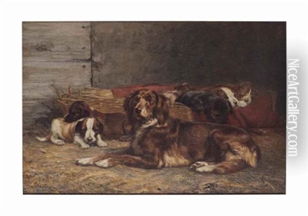 Family At Rest Oil Painting - John Henry Dolph
