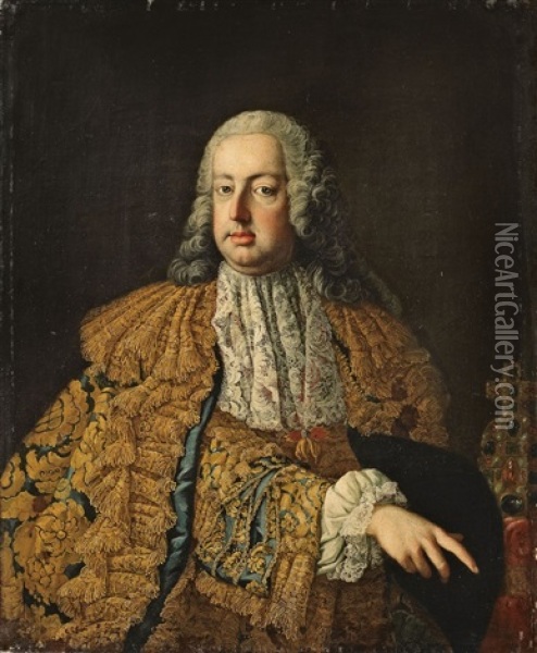 Bildnis Des Kaisers Franz I. Stephan Von Lothringen Oil Painting - Martin van Meytens the Younger