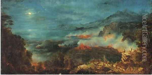 An allegory of war Oil Painting - John Martin