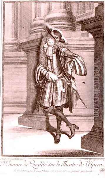 A Nobleman at the Theatre de lOpera, 1687 Oil Painting - Jean Dieu de Saint-Jean