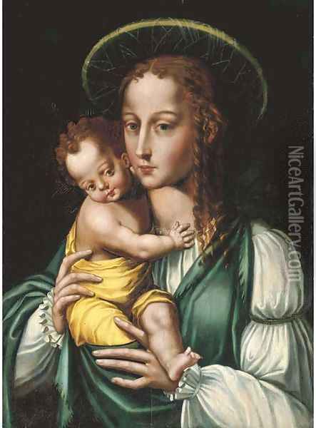 The Virgin and Child Oil Painting - Luis de Morales
