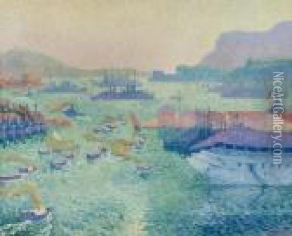 Matin Sur Le Port De Toulon Oil Painting - Henri Person