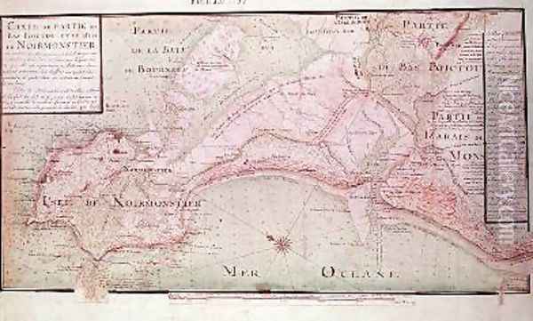 Map of Bas-Poitou and the Ile de Noirmoutier Oil Painting - Claude Masse