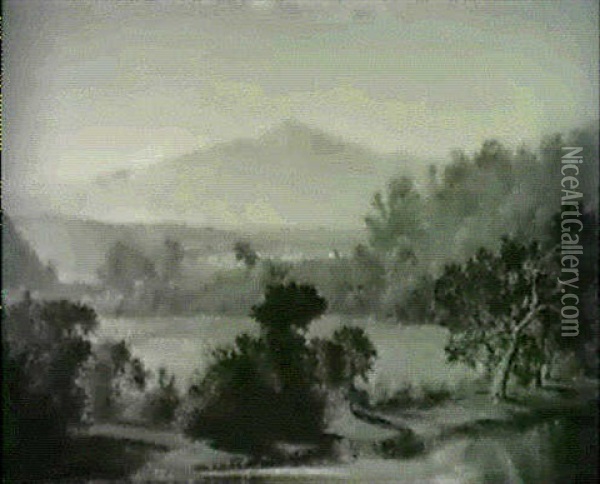 View Of The Valley Oil Painting - John Henry Dolph