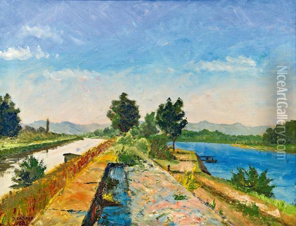 Landschaft Oil Painting - Johannes Laurer