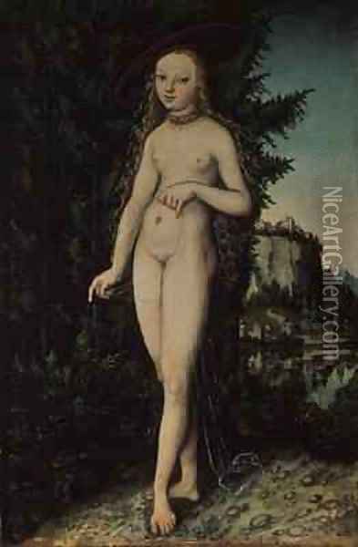 Venus in a landscape Oil Painting - Lucas The Elder Cranach