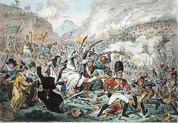 Spanish Patriots Attacking the French Banditti Oil Painting - James Gillray