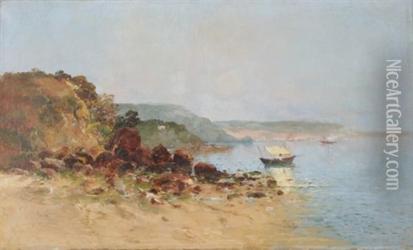 Le Cap Brun Oil Painting - Auguste Chaix