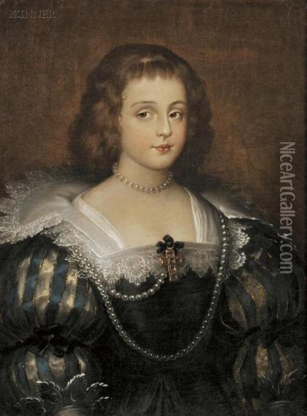 Portrait Of A Young Lady Oil Painting - Sir Anthony Van Dyck