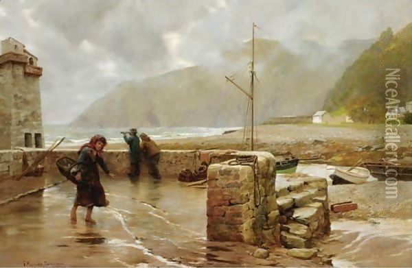 Lynmouth Oil Painting - George Swinstead