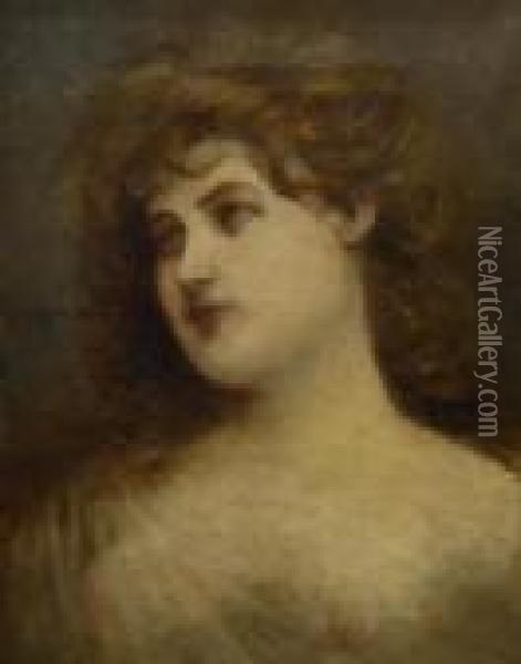 Portrait Of A Woman Oil Painting - Jean-Jacques Henner