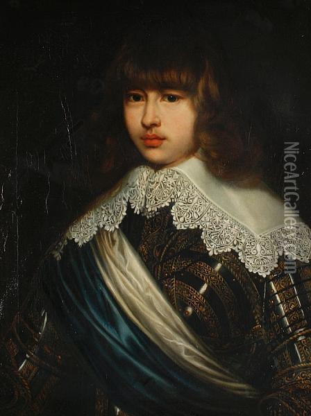 Portrait Of Prince Waldemar Christian Of Denmark Oil Painting - Justus Sustermans