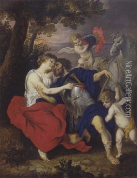 Hercule Et Omphale Oil Painting - Jan Van Balen
