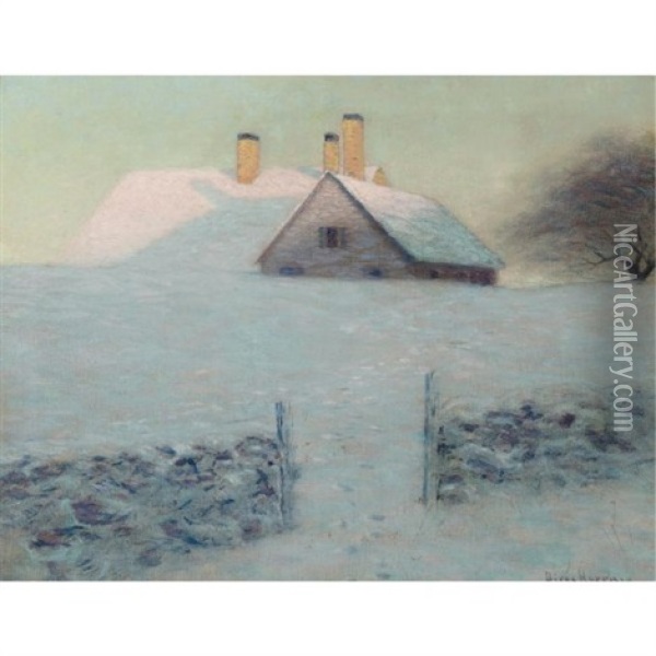 Snowy Day Oil Painting - Lovell Birge Harrison