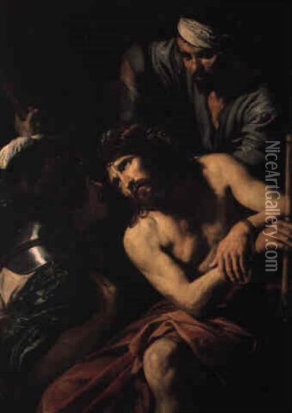 The Crowning With Thorns Oil Painting - Valentin De Boulogne