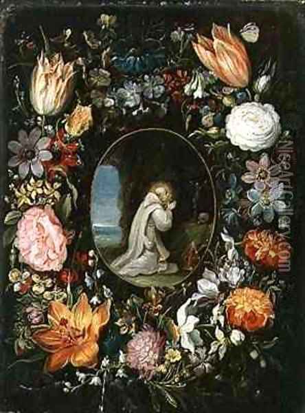 Saint in a Cavern Oil Painting - F. & Brueghel, J. Francken