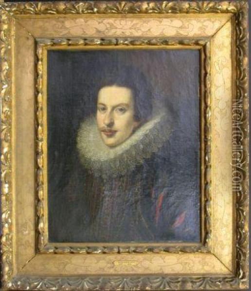 Portrait Of A Man With Collar Oil Painting - Justus Sustermans
