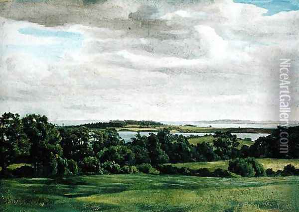 Landscape in Holstein, 1827 Oil Painting - Adolf Vollmer