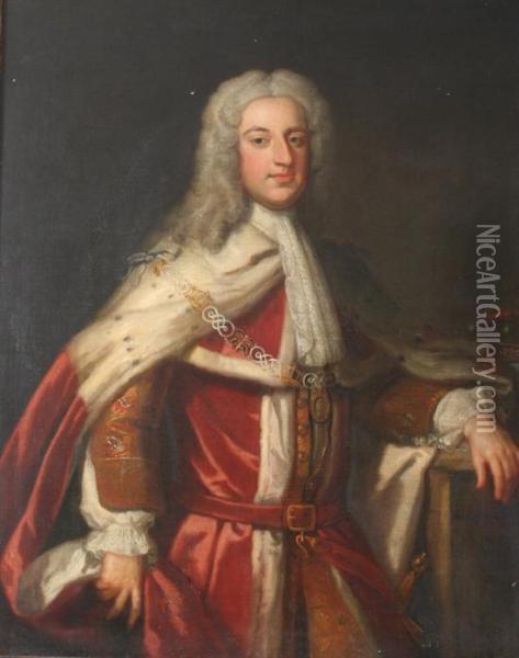 Portrait Of Lord Cavandish Oil Painting - Sir Godfrey Kneller
