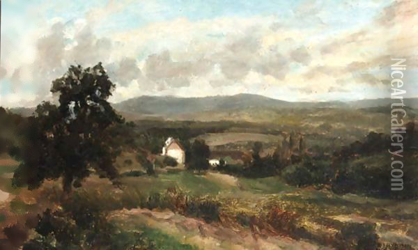 View Of A Mountaineous Landscape Oil Painting - Henri-Joseph Harpignies