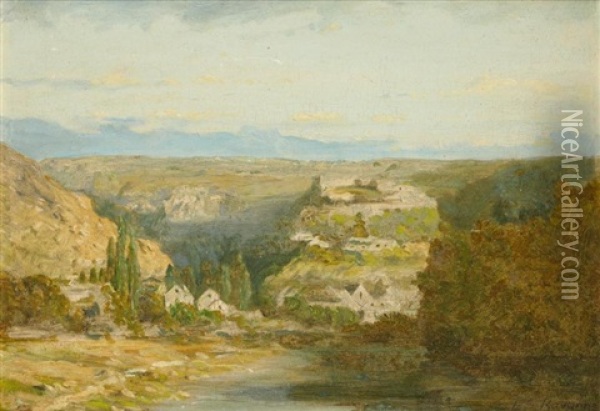Paysage De Montagne Oil Painting - Leon Gustave Ravanne