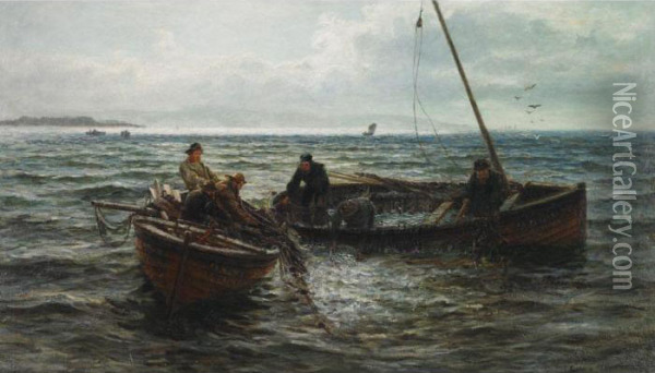 A Harvest Of The Sea Oil Painting - Colin Hunter