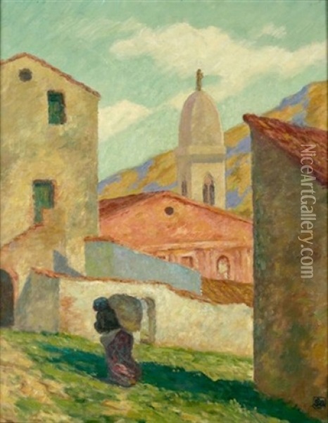 French Church Oil Painting - Rupert Bunny
