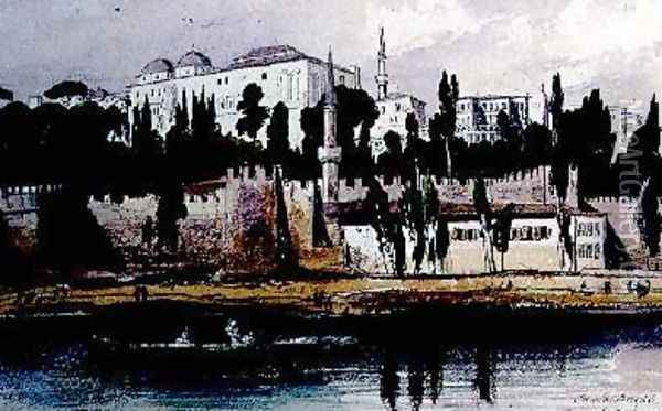 Constantinople Oil Painting - Edward Lear