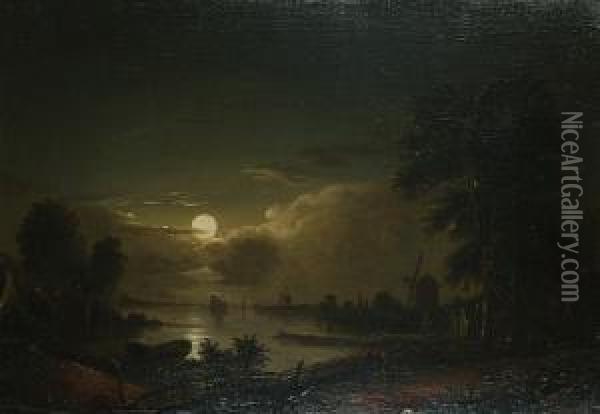 A Stroll In The Moonlight Oil Painting - Sebastian Pether