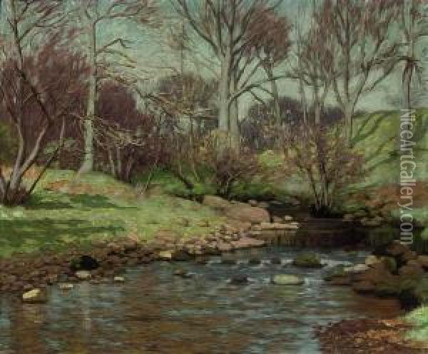 By The Brook Oil Painting - Rudolph Onslow-Ford