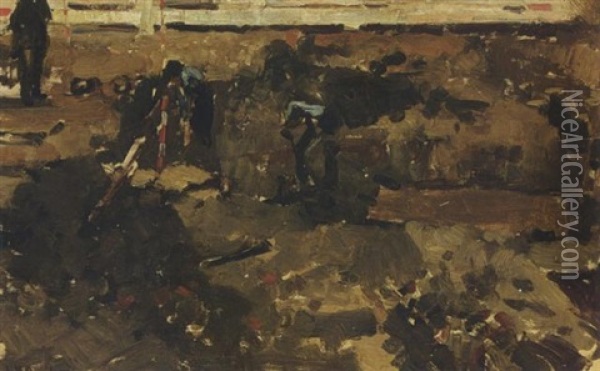 Grondwerkers Oil Painting - George Hendrik Breitner
