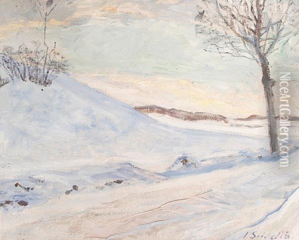 Winter Landscape Oil Painting - Seidelin Ingeborg