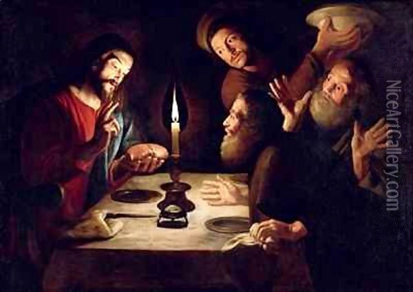 The Supper at Emmaus Oil Painting - Trophime Bigot