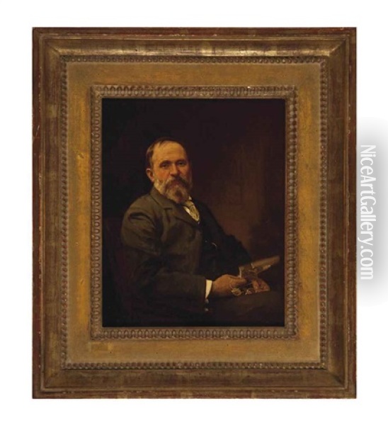 Portrait Of Thomas Hovenden Oil Painting - William Magrath